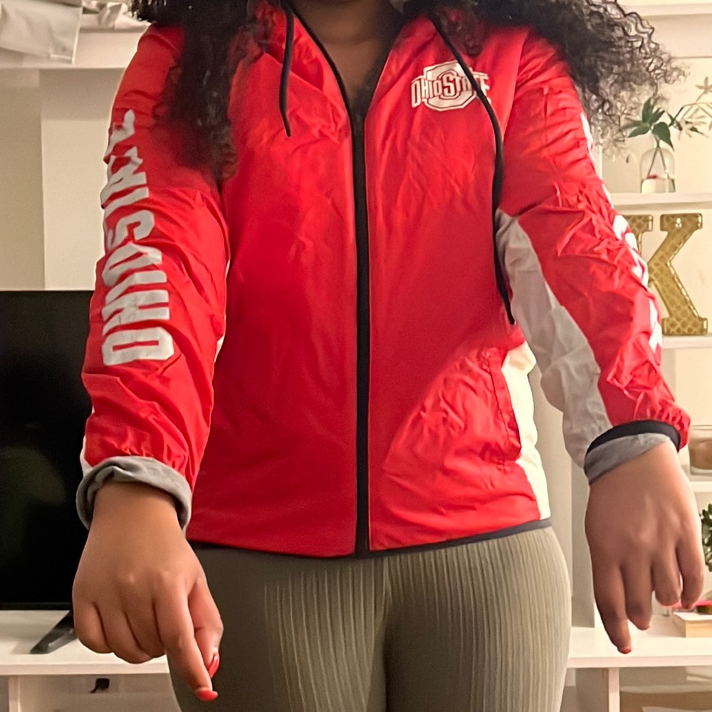 Pink Victoria’s Secret wind breaker